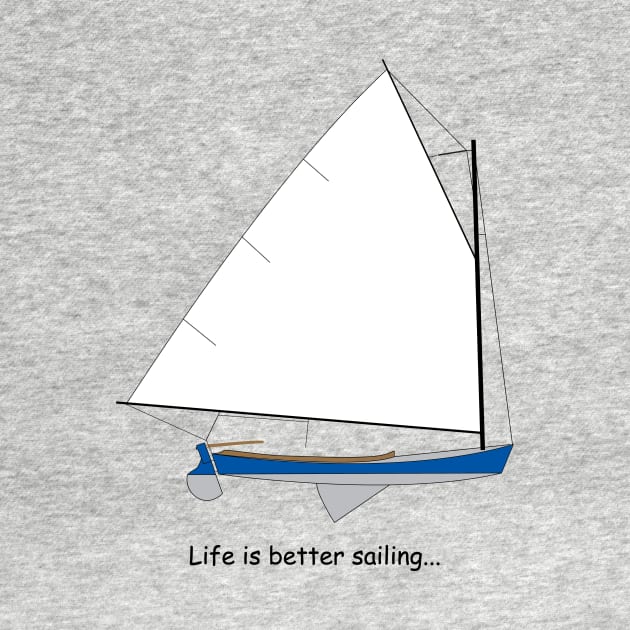 Cotuit Skiff Sailboat - Life is better sailing... by CHBB